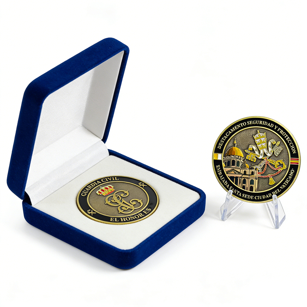Spanish Military Police Service Challenge Coin Custom Metal Badge Coin