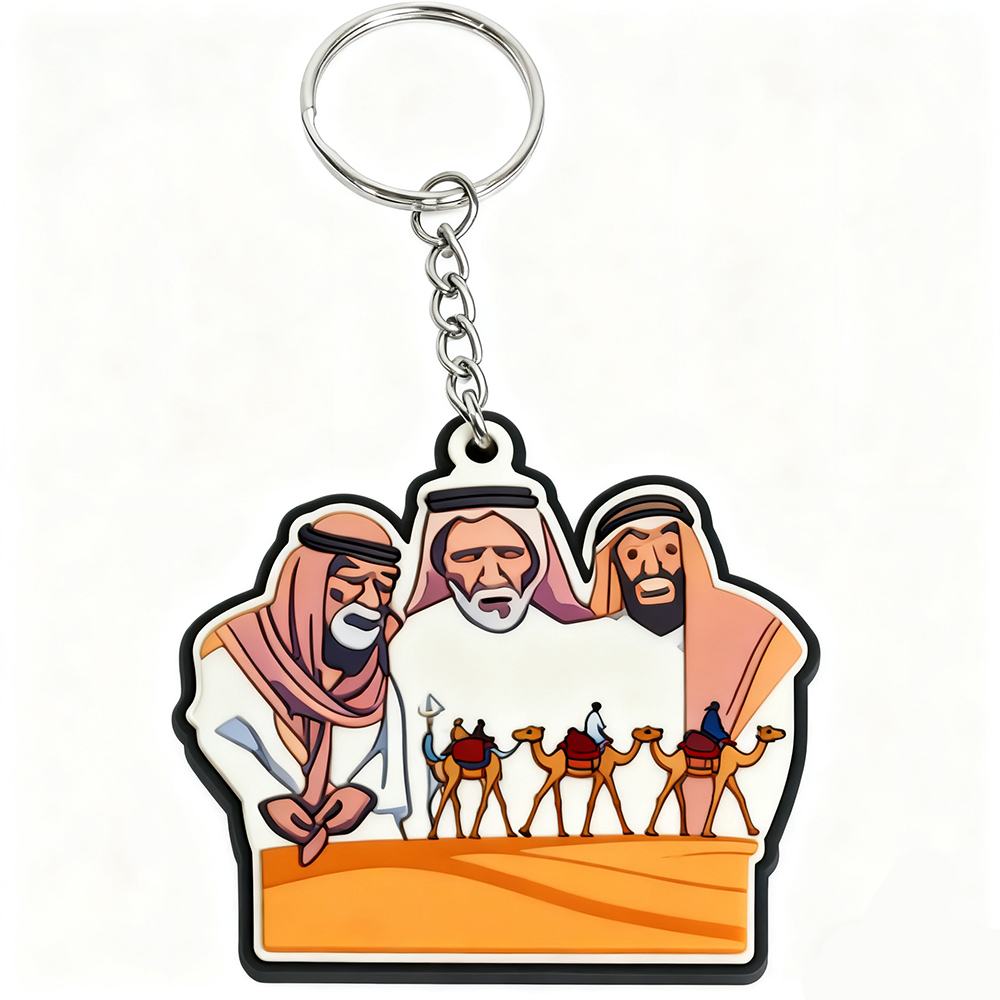 Manufacturer Personalized Logo Design Anime Custom Saudi Arabia United Arab Emirates Logo Silicone Key Holder 