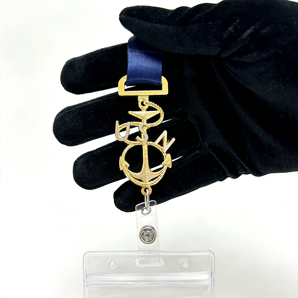 Chief Senior Master Chief Heritage Anchor Style Lanyard ID Card Holder for Collectors and Ceremonial Use