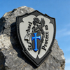 Custom St Michael Protect Us PVC Patch Soft Rubber Religious Patch Durable PVC Emblem for Bags Jackets and Accessories