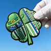 Lucky Four Leaf Clover PVC Patch Custom Soft Rubber Clover Emblem Durable PVC Patch for Bags Jackets Hats and Accessories