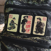 PVC Morale Patch with Camo Geishas Japanese Inspired Design Hook and Loop Backing Limited Production 3 x 2 Inch Patch