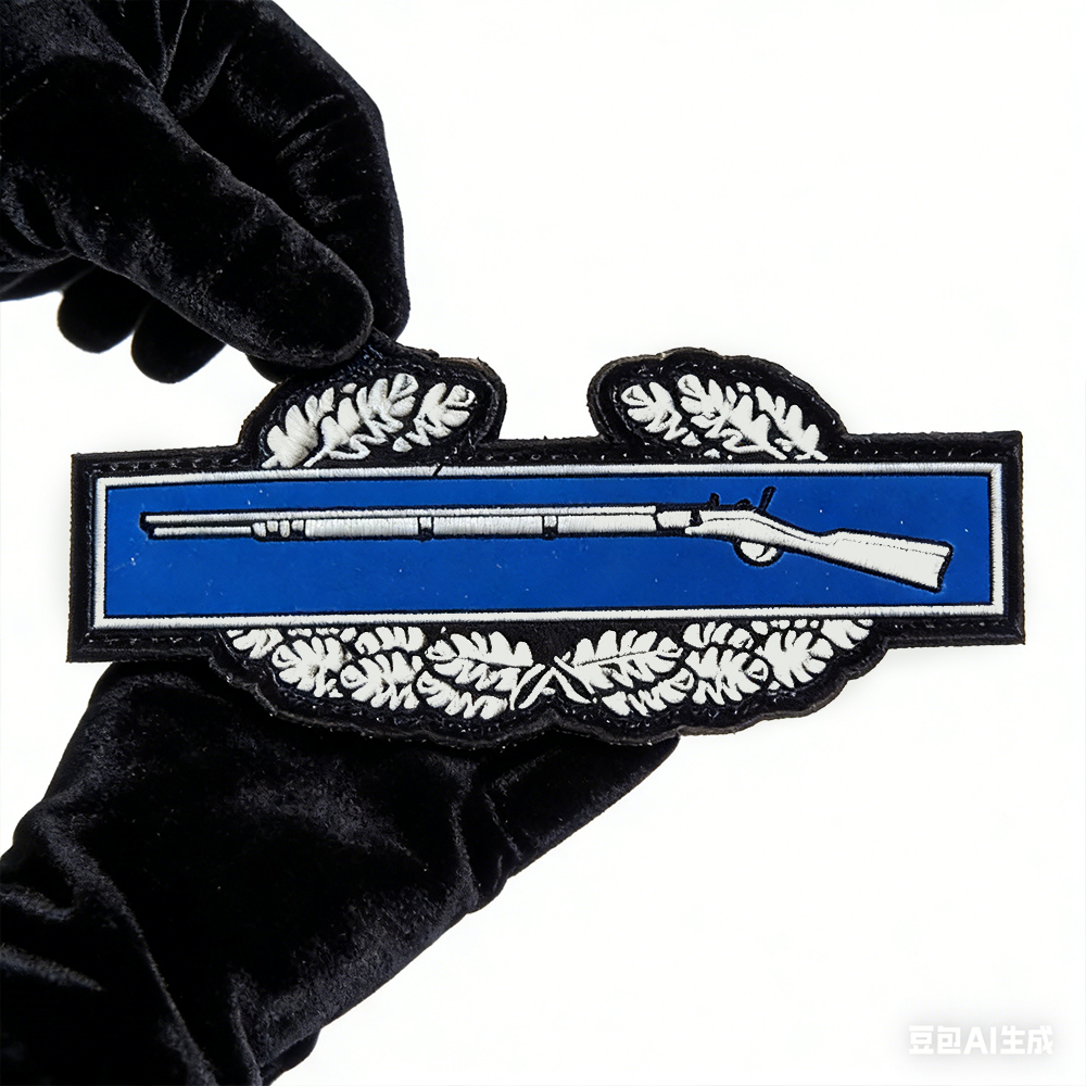 U.S. Army CIB Style PVC Patch Combat Infantryman Badge Design Durable 3D Rubber Patch for Collection Gear