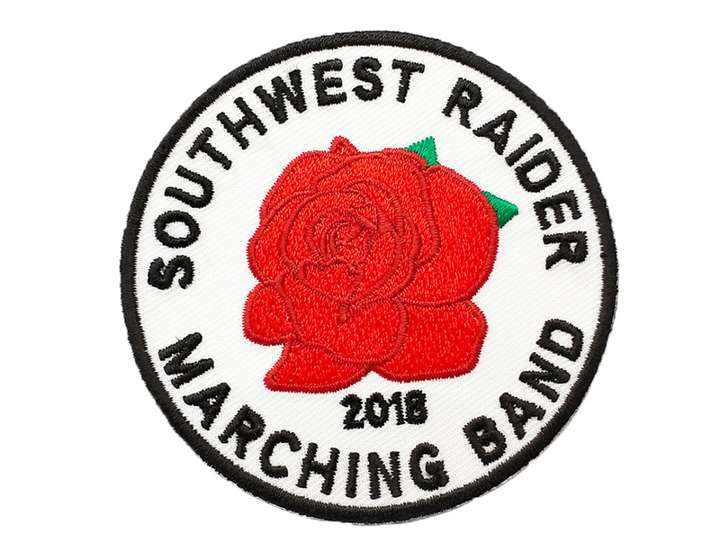 Customized Red Rose Embroidery Patch