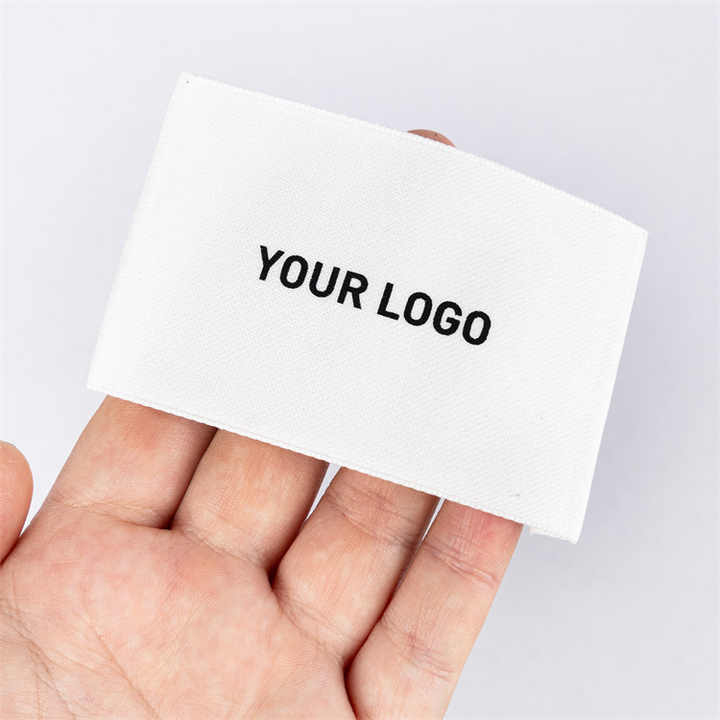 Heart Design Custom Brand Made Clothing Neck Tags Soft Woven Labels Polyester Damask Cotton High-Density Garment Labels