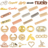 Garment accessories brand logo bag gold embossed tag metal tag plate plant label metal gold custom metal logo label