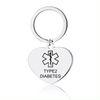 Personalized Engraving Stainless Steel TYPE 1 DIABETES EPILEPSY BLOOD THINNER Medical Alert ID Heart Pendant Necklace