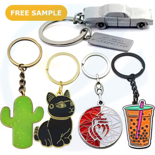 Custom Metal Keychain Manufacturers Die Stamped Metal Keychains 3D Logo Key Chain