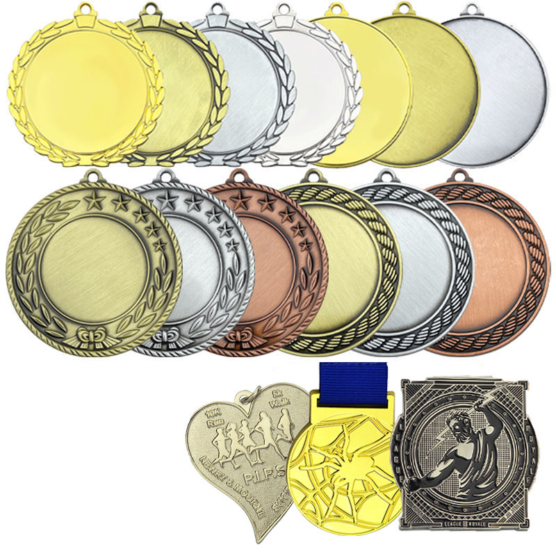 Customized Metal Marathon Sports Award Medallion Soccer Trophy Gold Medal