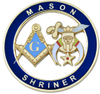 Factory Custom Art Craft Soft Enamel Masonic Shriners Car Auto Emblem Lapel Button in Gold Tone and Color Enamel Badge