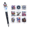 Wholesale Customized Logo Printing Silicone Beads Round Heart Square Rectangle Beaded Pen Focal For Jewelry Bracelets
