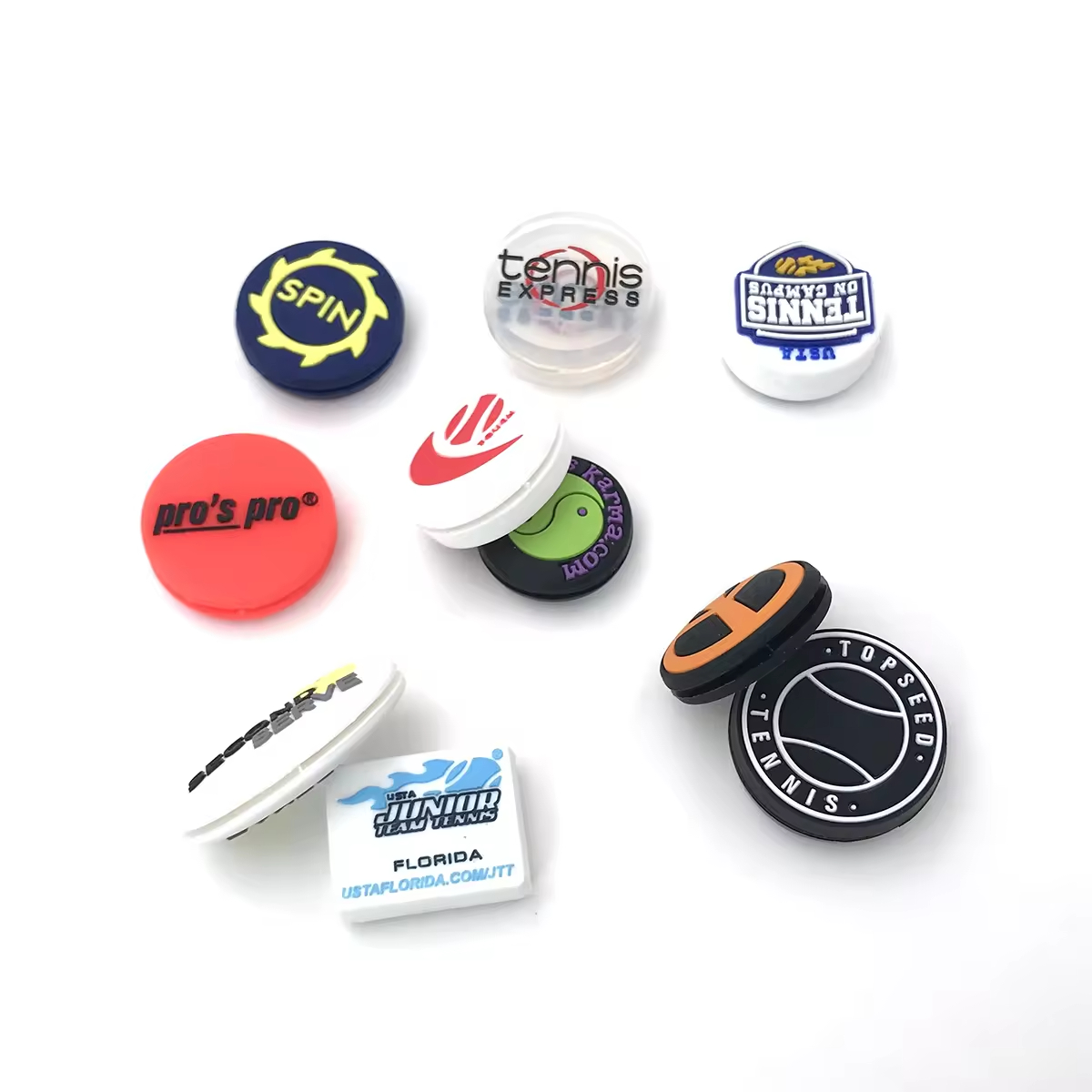 High quality soft pvc tennis racquet vibration dampener tennis dampeners custom logo