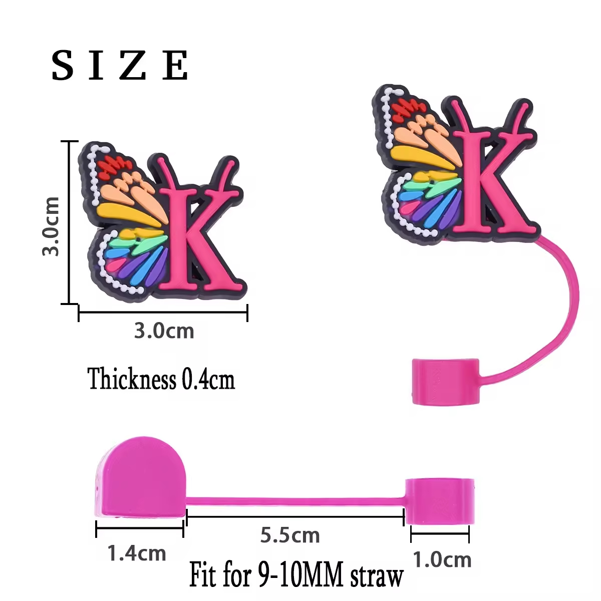 Custom Rainbow Flag Reusable Straws Tips Dust Toppers Covers 10MM Silicone Drinking Rainbow Heart Straw Cover Custom Wholesale