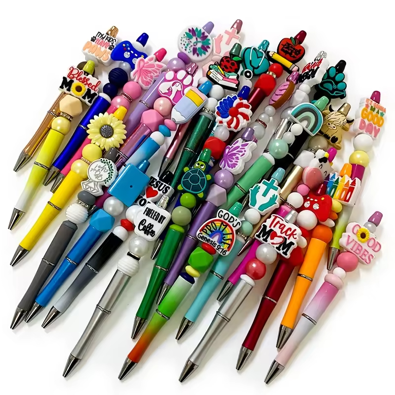 Wholesale Custom Food Grade Easy String DIY Jewelry Bracelet Beads On Pen Animal Focal Beads