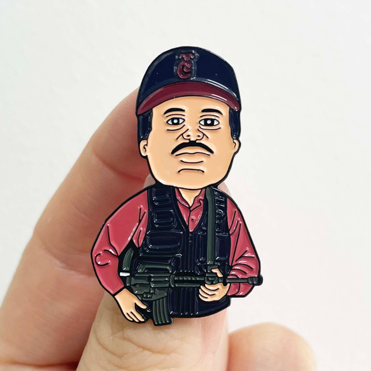 Customized Fashion Mexican Hat Pin Jesus Judas Hat Pins Custom Soft Enamel Pin
