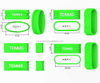 Custom silicone Tennis Vibration Dampener Colorful Letter Tennis Dampener