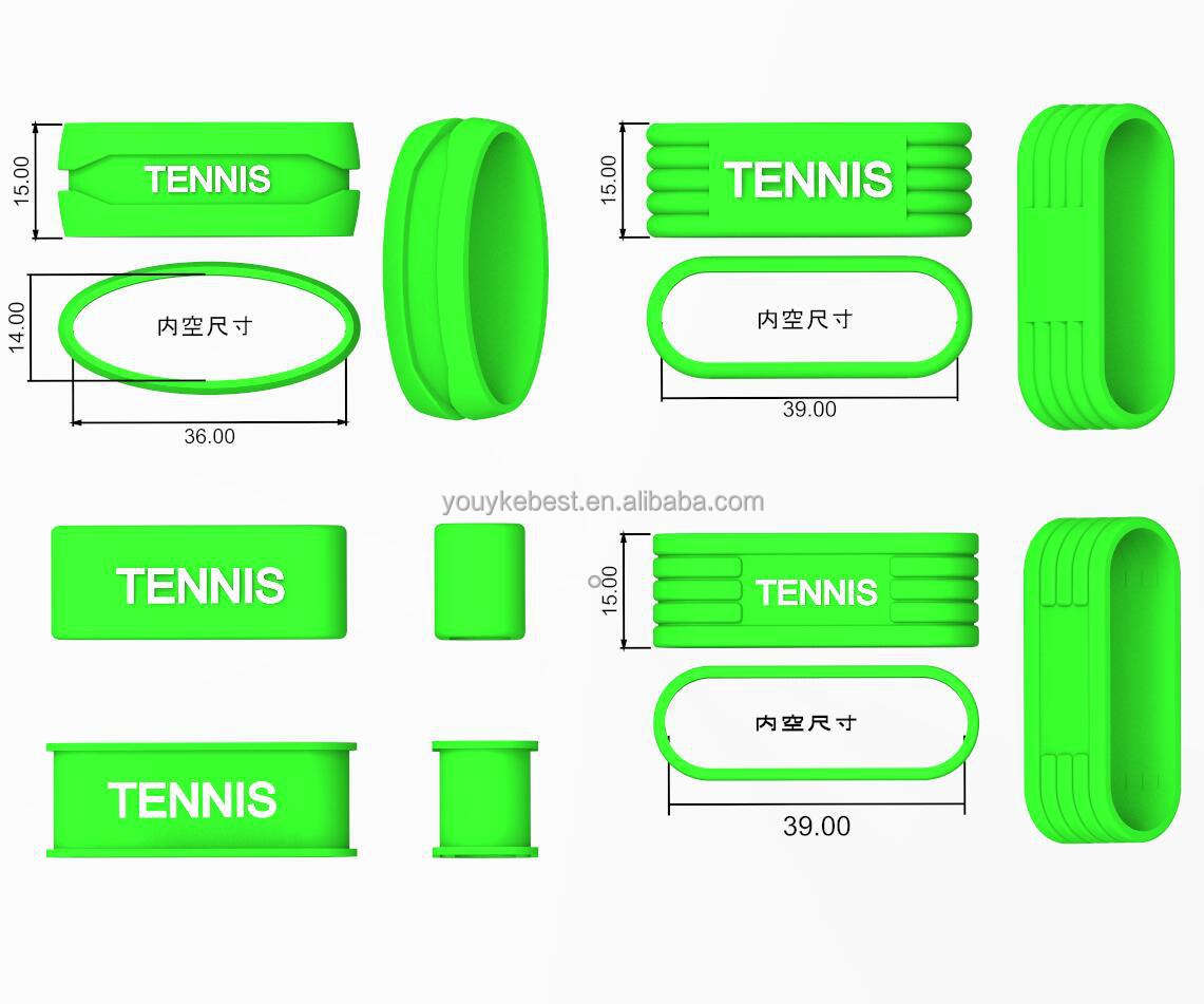 Custom silicone Tennis Vibration Dampener Colorful Letter Tennis Dampener