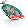 Custom 3D Alloy Enameled Cock Die Cast Keychain with Antique Pewter Finishing Key Chain