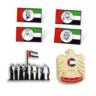 Wholesale Custom Souvenirs Soft Hard Enamel Pins Badge Magnet Country Flag Lapel Pin United Arab Emirates Products