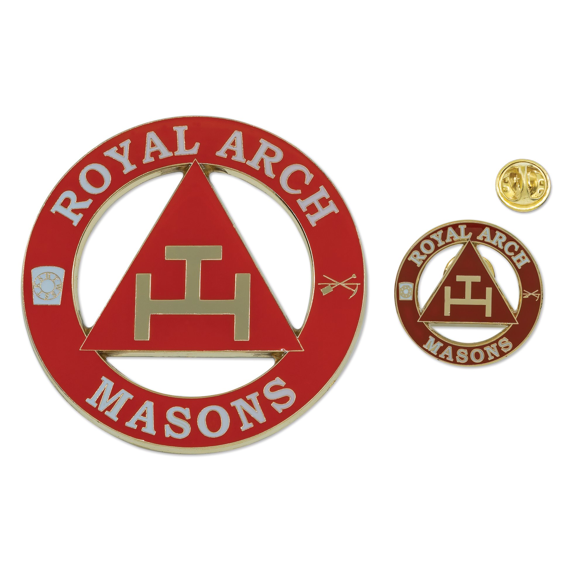 Cheap Customized Royal Arch Masons Auto Emblem Lapel Pin Masonic lapel pins badge