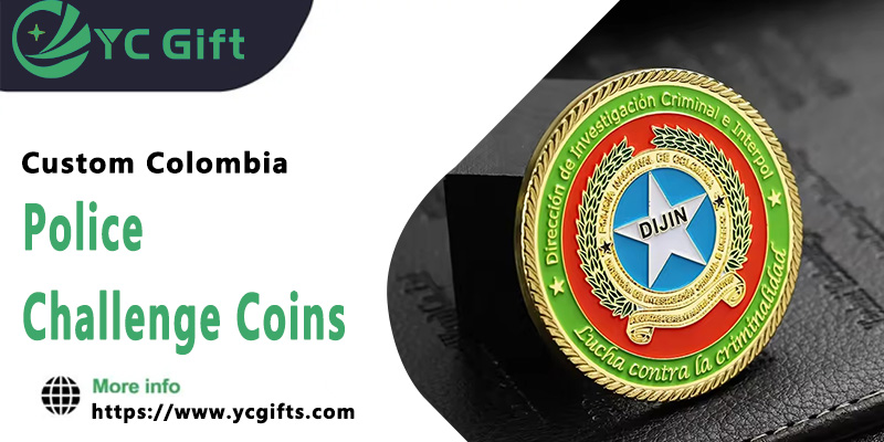 Custom Colombia Police Challenge Coins