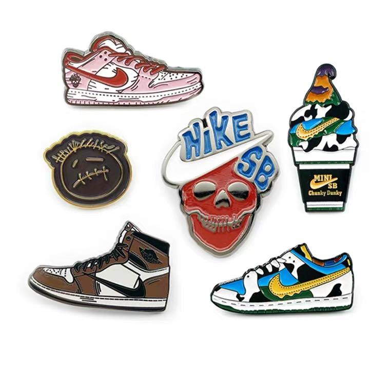 Factory Price Wholesale Sneakers Badges Aj shoes Pins Soft Enamel Pins custom your logo