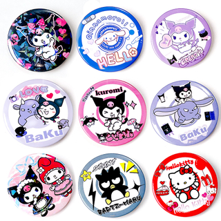 Cute characters in Japanese anime cartoons Sizes Safety Pin Button Badges