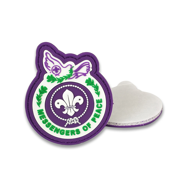 Factory Custom Messengers of Peace Garment Accessories PVC Patch 