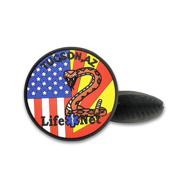 Custom US Tuscon Life Net Uniform PVC Badge with Velcro