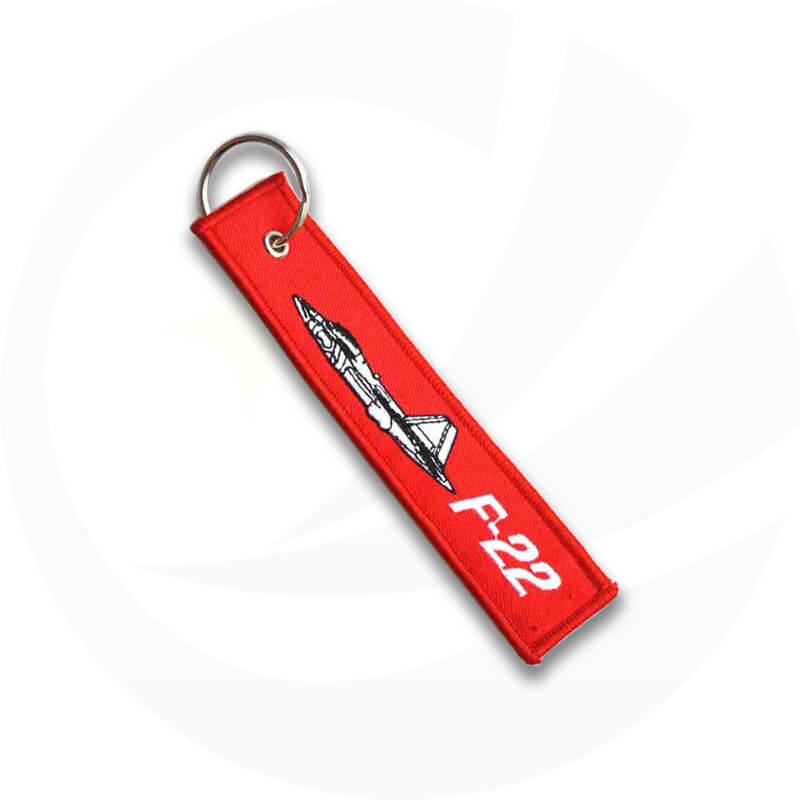 flag ribbon Embroidered keychain