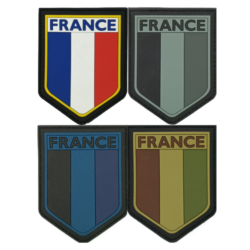 Custom Locking Area LOGO Tactical Badges Iron on Hook and Loop France Boy Scout Patrol Rubber Pvc Patches