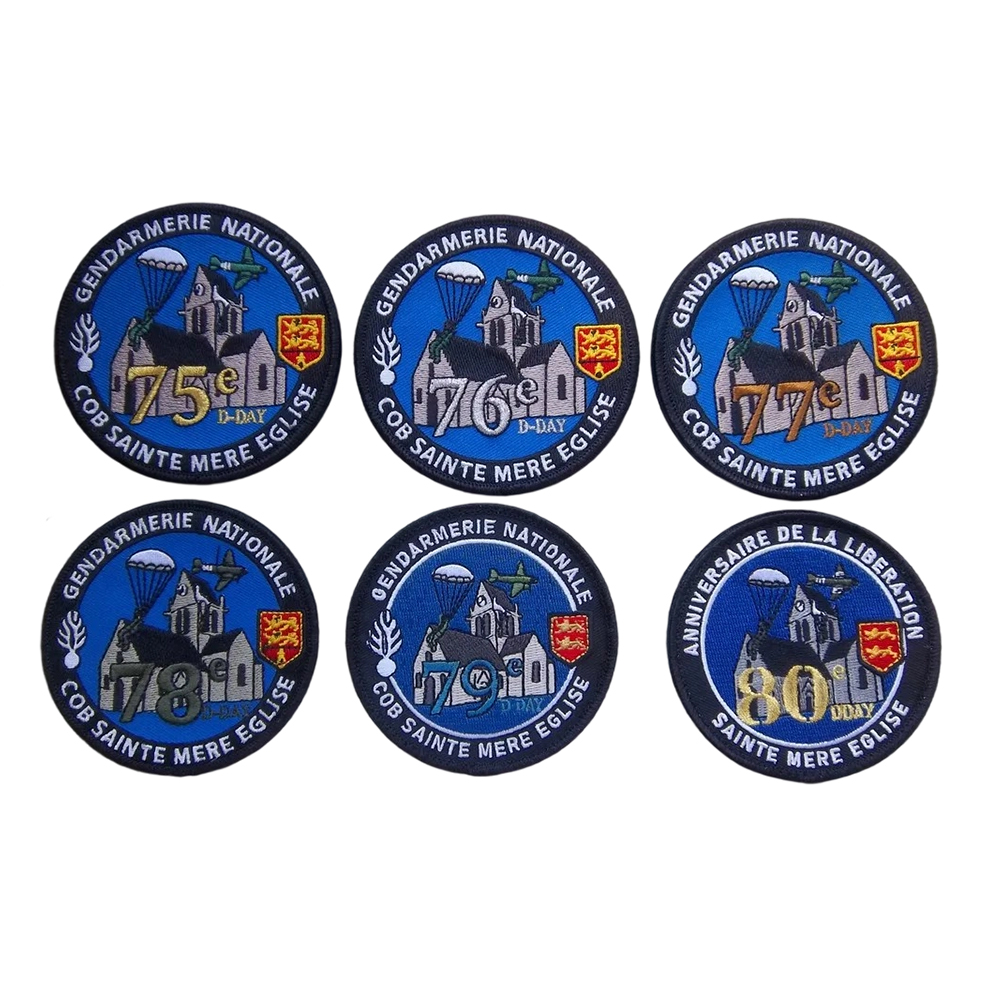 High Quality Custom France National Flag Embroidery Badges Armband Iron on Patches With Hook And Loop