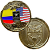  Custom Soft Enamel Logo Metal 3d Embossed Colombia Gold Coin