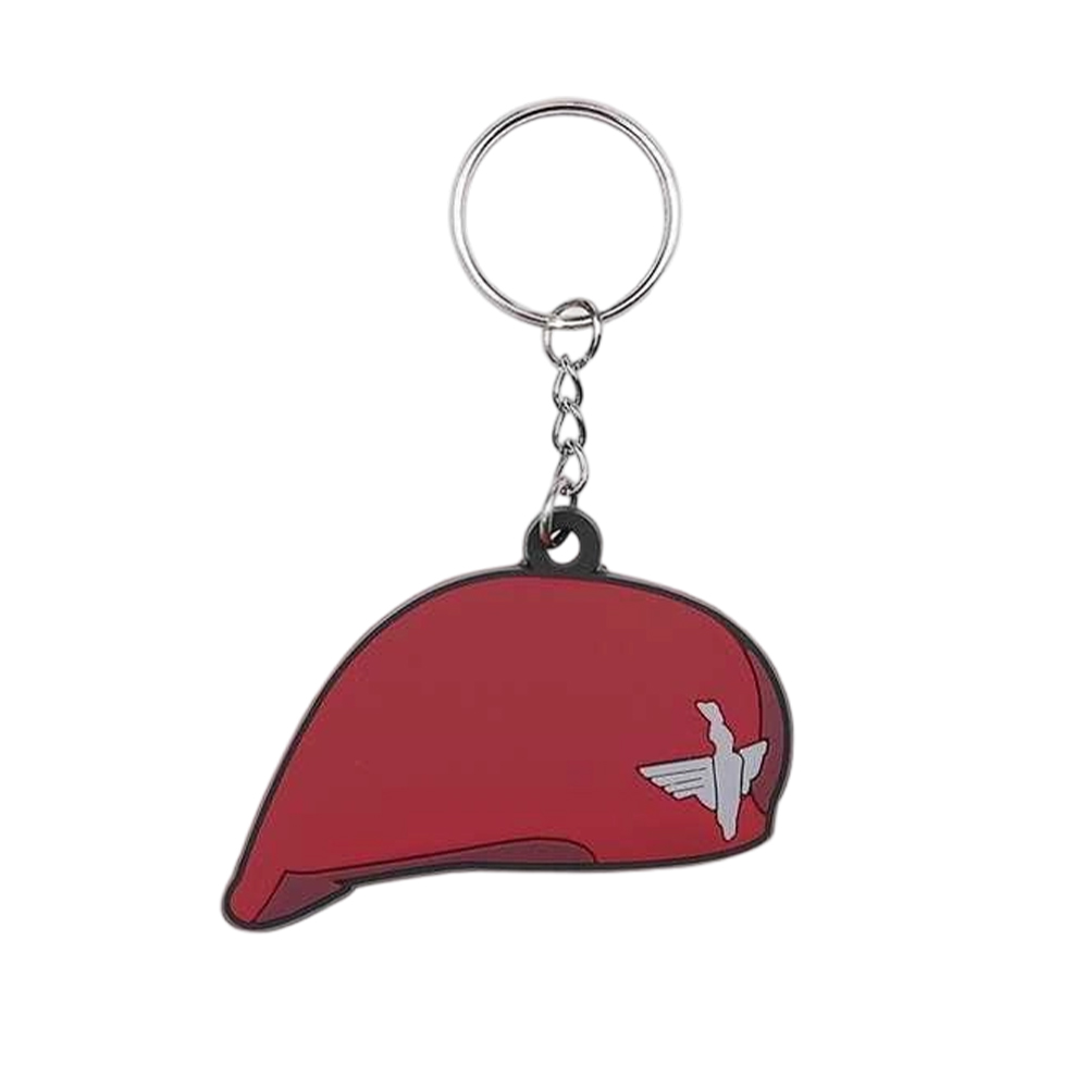 Fashionable Exquisite PVC Rubber Baseball Keychain Like a Cap Beret Style Key Chain Personality Backpack Cap Keychain Jewelry