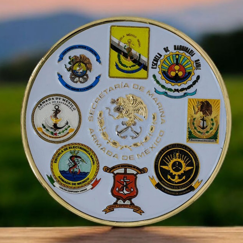 Factory Customized 3D Latin America Mexican Flag Map Commemorative Challenge Coin Custom Mexico Challenge Coins