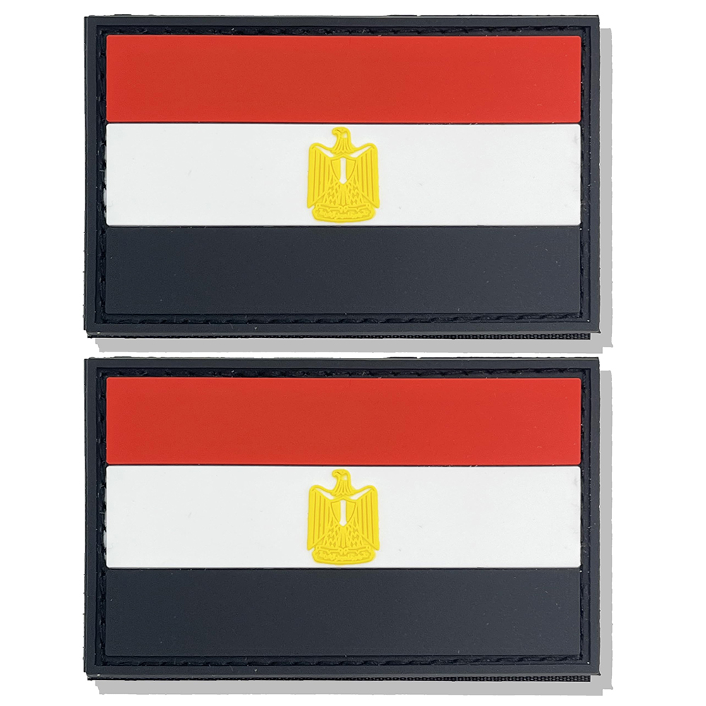 Hot Sale Customized Egypt 3D Cartoon Sew-On Clothing Accessories Fashionable Good Embossed And Carved Soft PVC Patches