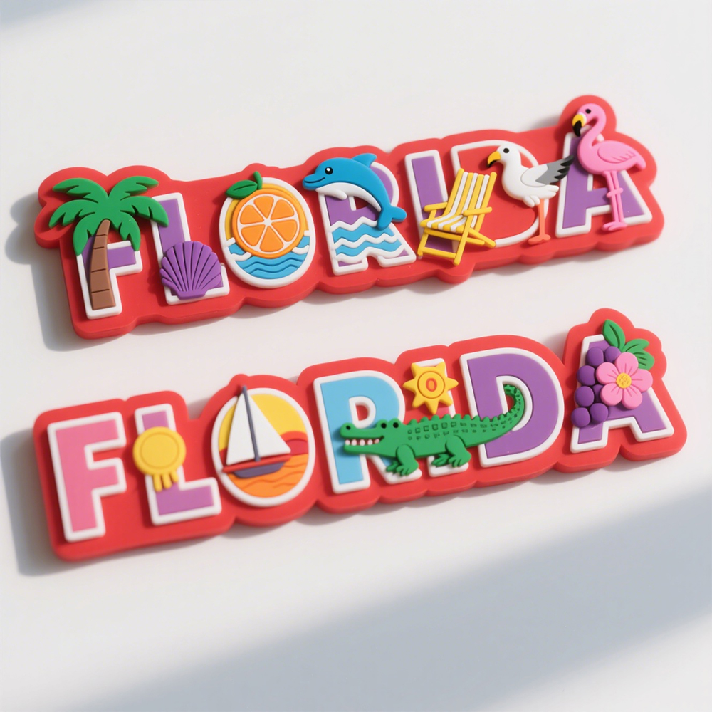 Custom Printed 3D Tourism Souvenirs Silicone Refrigerator Magnets Sticker Maker for Promotional Fridge Featuring Different