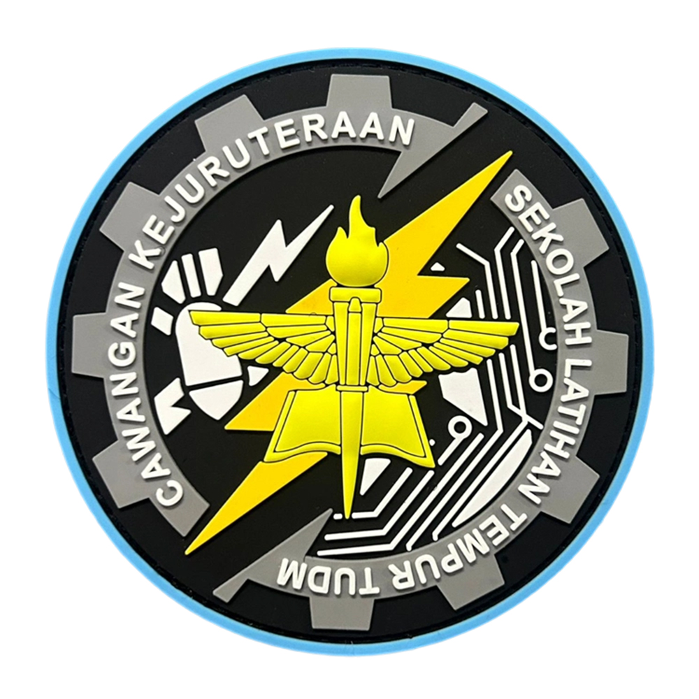 Malaysia National Flag PVC Patch Custom Heat Transfer Rubber Flag 3D Embossed Soft Labels for Clothes Garments Rubber Patches