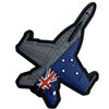 3D Aircraft PVC Fully Embroidered Cool Patch by PatchClub Iron-On PVC with Merrow Border for Clothes and Bags OEM Model