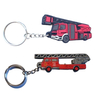Emergency Fire Truck Keychain City Rescue Fire Fighting Concrete Truck Keychain PVC Car Emblems for Custom Promotional Souvenir