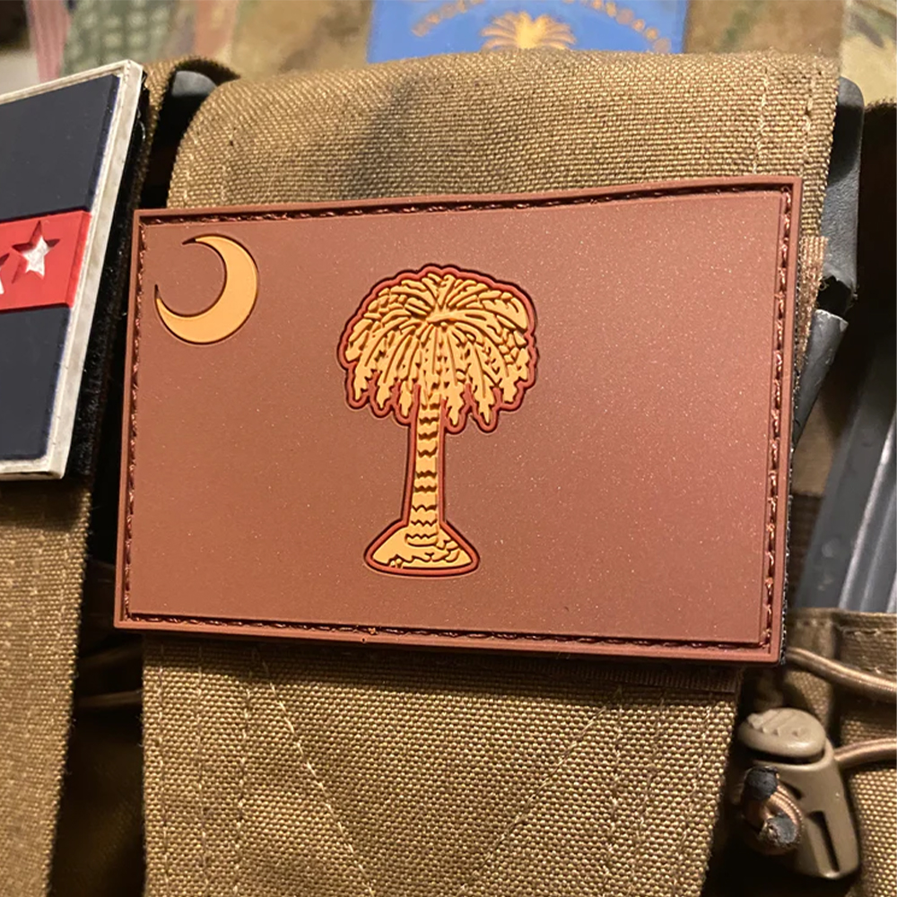 Fashion Design Soft PVC Patch Saudi National Day 2025 SRT GIPN Moon Tree View Pvc Patch