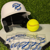 Custom 3D PVC Batting Helmet Decals – Durable Rubber Stickers for Baseball Helmets, Team Logos, and Player Numbers