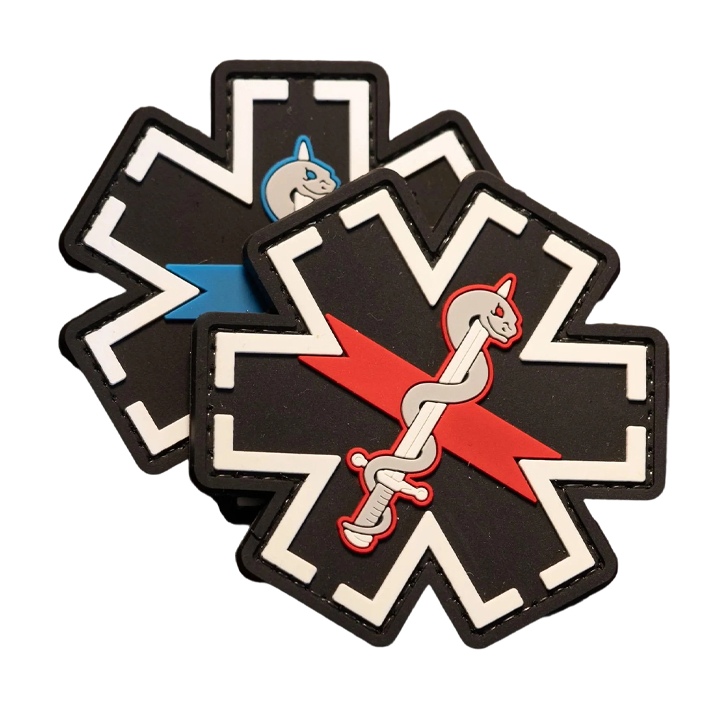 MEDIC Tactical Rubber Rescue Snack Patches Medical MED EMT PARAMEDIC Emblem PVC Rubber Badges