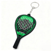 2025 Trending 2D Tennis Player Padel Acceceries Keychain Custom Sports Padel Tennis Racket Patches Keychain Flower Shape