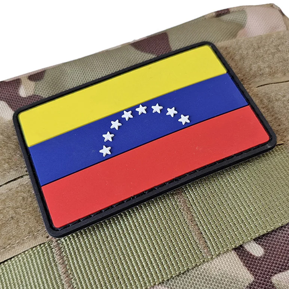 National Flag Patches 3D PVC Rubber Silicone Colombia Flag With Hook Patch
