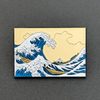 Custom Japanese Style the Great Wave off Kanagawa Enamel Lapel Pin God Hands Lapel Pin Badge Artist Gifts