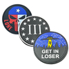 3D Flag Badge Patches Usa Canada Cloth Applique Shoulder Stickers Custom Logo Rubber Pvc Patch