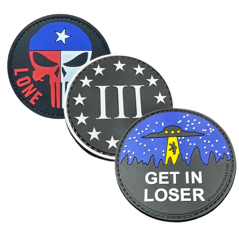 3D Flag Badge Patches Usa Canada Cloth Applique Shoulder Stickers Custom Logo Rubber Pvc Patch