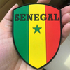 Custom Senegal Logo Heat Press Sew Iron on Rubber Badges Silicone Soft 2d 3d Rubber Pvc Patch