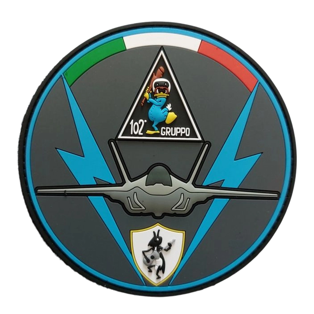 PVC Patch Custom Italian Airplane pilot Logo 3D Rubber Badge for Clothes/Cap/Hat/Backpack